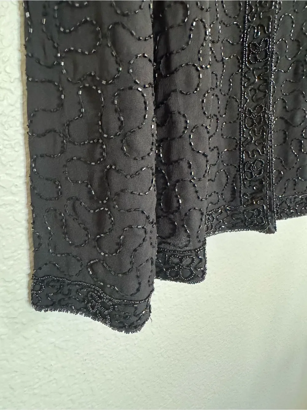 JMD New York Vintage Womens Black Beaded Dress Blazer Jacket S